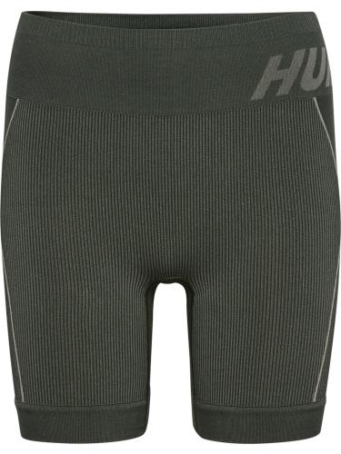 Preview: Hummel Hmlte Christel Seamless Shorts - climbing ivy/seagrass melange