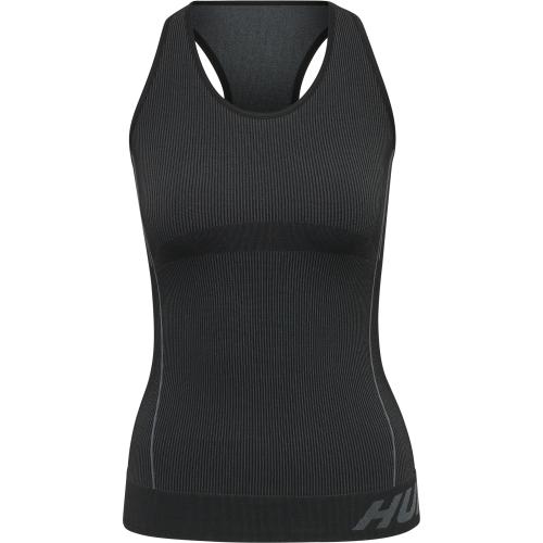 Preview: Hummel Hmlte Christel Seamless Top - black/asphalt melange