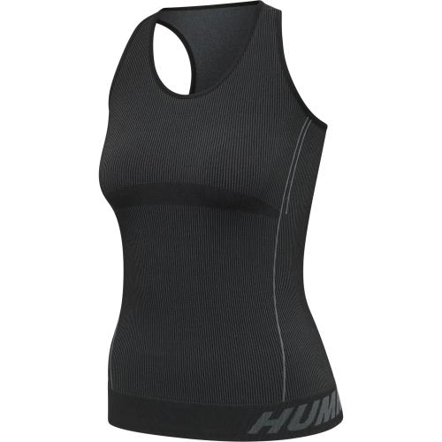 Preview: Hummel Hmlte Christel Seamless Top - black/asphalt melange
