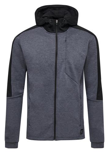 Preview: Hummel Hmltropper Zip Hoodie - black iris melange