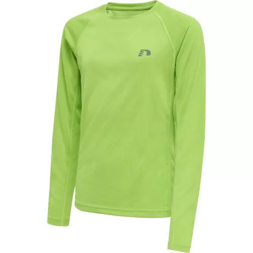 Hummel Kids Core Running T-Shirt L/S - green flash