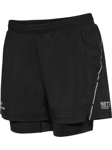 Hummel Nwlfast 2In1 Zip Pocket Shorts W - black