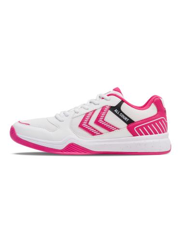 Preview: Hummel All Court - bright white/raspberry sorbet