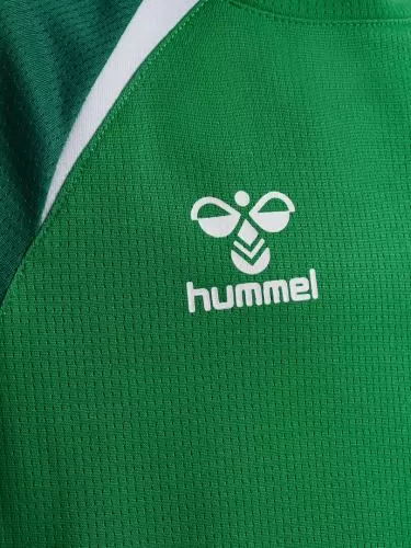 Hummel Hmllead 2.0 Jersey S/S Kids - jelly bean/evergreen
