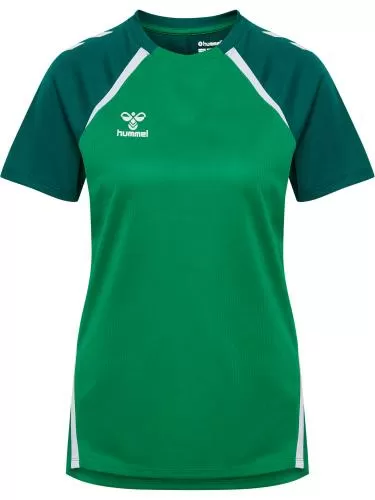 Hummel Hmllead 2.0 Jersey S/S Woman - jelly bean/evergreen