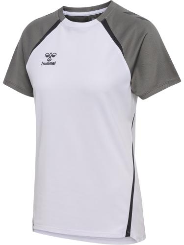 Preview: Hummel Hmllead 2.0 Jersey S/S Woman - white/steel gray
