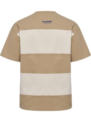 Preview: Hummel Hmlloose T-Shirt S/S Bees Stripe - tofu/cornstalk