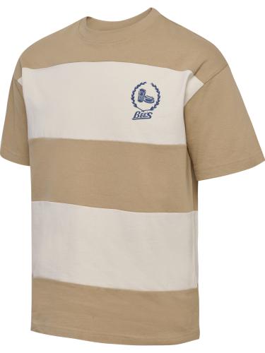 Preview: Hummel Hmlloose T-Shirt S/S Bees Stripe - tofu/cornstalk