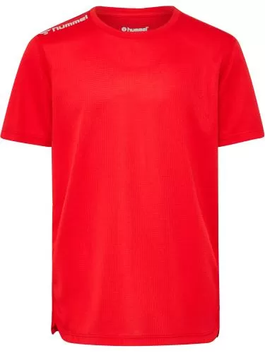Hummel Hmlrun Jersey S/S Kids - tango red