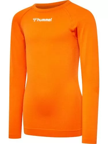 Hummel hmlBl Comfort 2.0 Tee L/S Kids - orange tiger