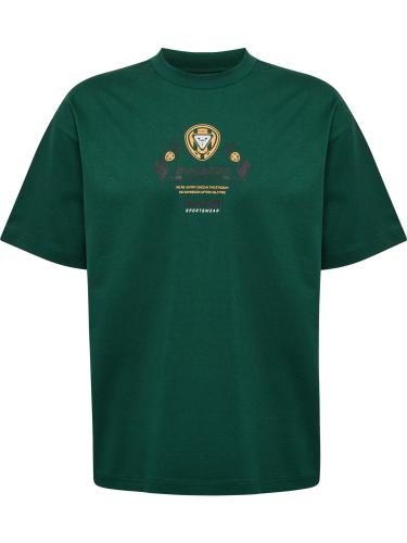 Preview: Hummel hmlLoose T-Shirt S/S Scarf - dark green