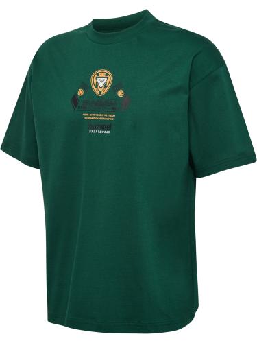 Preview: Hummel hmlLoose T-Shirt S/S Scarf - dark green
