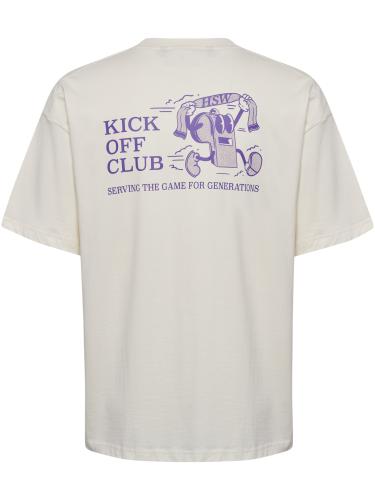 Preview: Hummel hmlLoose T-Shirt S/S Whistle - blanc de blanc/royal purple