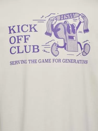 Hummel hmlLoose T-Shirt S/S Whistle - blanc de blanc/royal purple