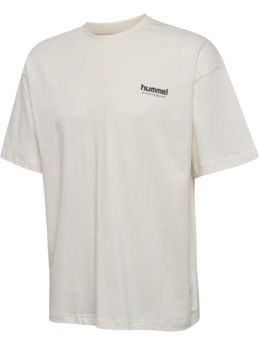 Preview: Hummel hmlLoose T-Shirt S/S Whistle - blanc de blanc/royal purple