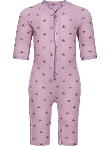 Preview: Hummel hmlMini Bee Aop Swimsuit 3/4 Sl - mauve shadow