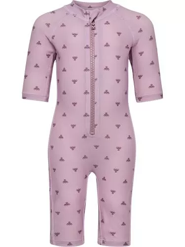 Hummel hmlMini Bee Aop Swimsuit 3/4 Sl - mauve shadow
