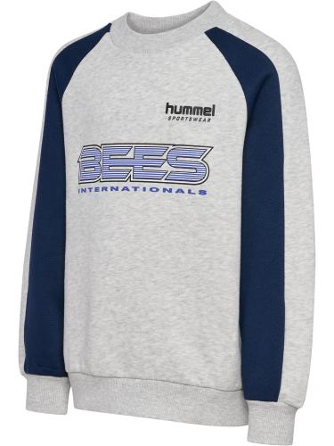 Preview: Hummel hmlJr Oversized Iconic Crew Bees - light grey melange