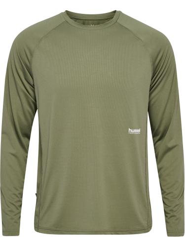 Preview: Hummel hmlPulse Workout T-Shirt L/S - deep lichen green