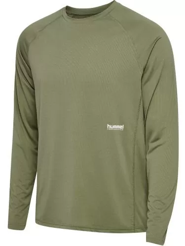 Hummel hmlPulse Workout T-Shirt L/S - deep lichen green