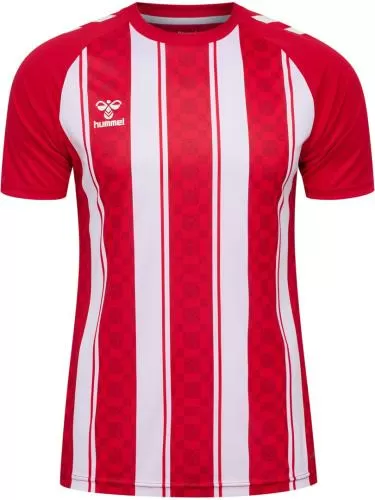 Hummel hmlMatch Striped Jersey S/S - true red/white