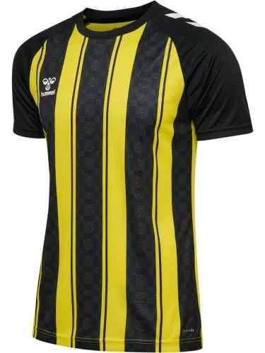 Hummel hmlMatch Striped Jersey S/S - blazing yellow/black