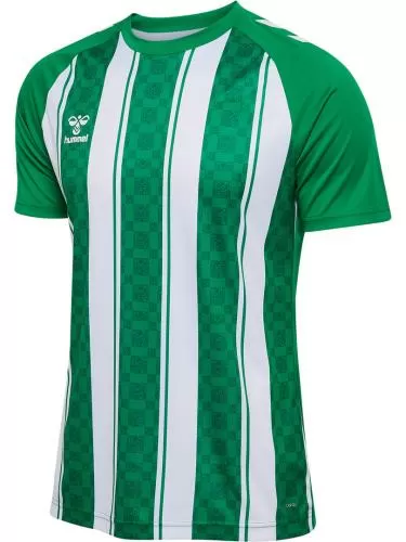 Hummel hmlMatch Striped Jersey S/S - jelly bean/white
