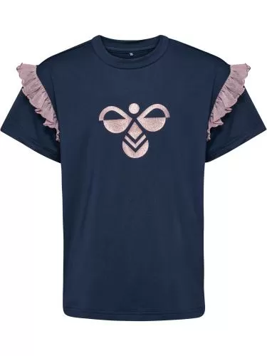 Hummel hmlJr Mix Glitter T-Shirt S/S - black iris