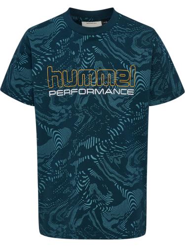 Preview: Hummel hmlJr Aop Logo T-Shirt - reflecting pond