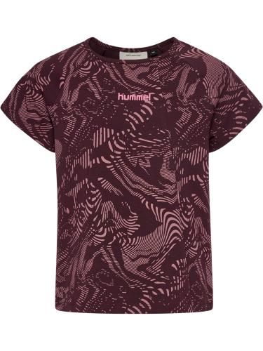 Preview: Hummel hmlJr Aop A-Shaped T-Shirt - winetasting