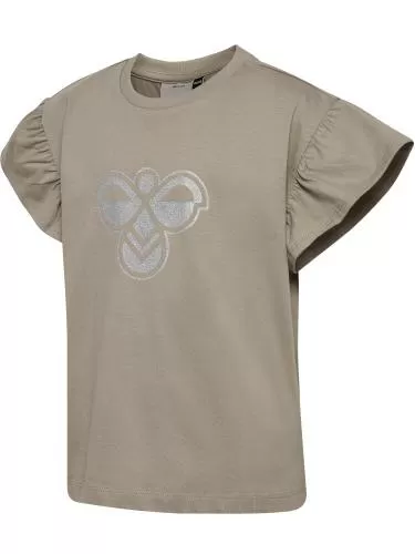 Hummel hmlJr Ruffle T-Shirt Ss Big Bee - rock ridge