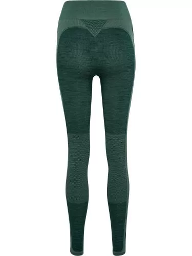 Hummel Hmlclea Seamless Mid Waist Tights - green gables/garden topiary me
