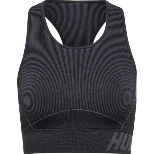 Preview: Hummel Hmlte Christel Seamless Sports Top - black/asphalt melange