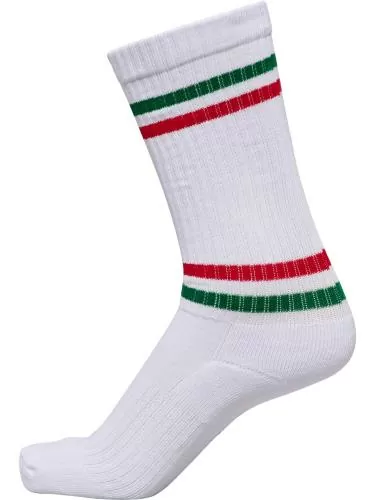 Hummel Hml3-Pack Socks Chevron High Retro - white/barbadoscherry/eden/skyd