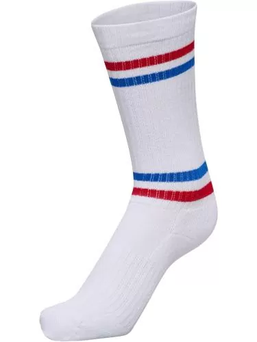 Hummel Hml3-Pack Socks Chevron High Retro - white/barbadoscherry/eden/skyd