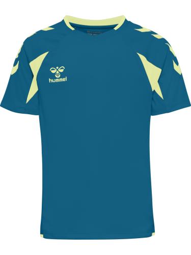 Preview: Hummel Hmlcore 2.0 Jersey S/S Kids - Celestial/Pale Lime Yellow