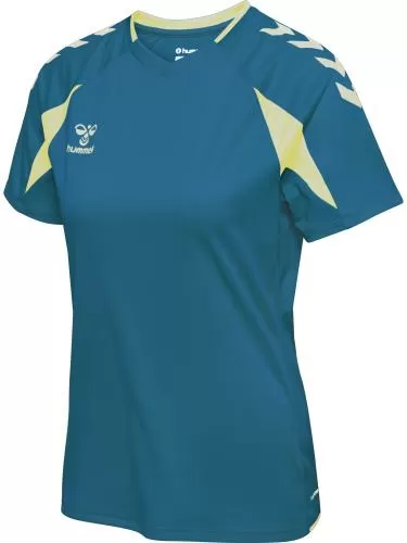 Hummel Hmlcore 2.0 Jersey S/S Woman - Celestial/Pale Lime Yellow