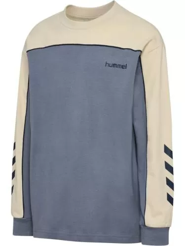 Hummel Hmljr Loose Piping T-Shirt L/S - Flint Stone