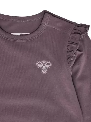 Hummel Hmlmini Frill Body L/S - Black Plum