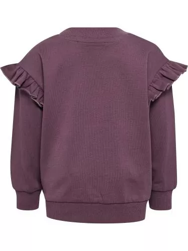 Hummel Hmlmini Loose Frill Sweatshirt - Black Plum