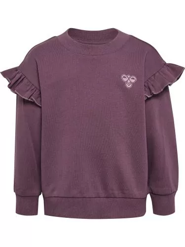 Hummel Hmlmini Loose Frill Sweatshirt - Black Plum