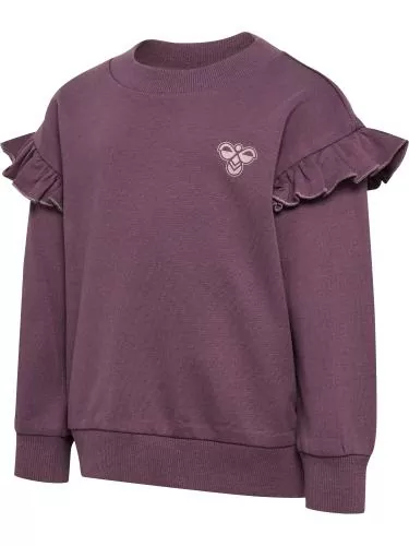 Hummel Hmlmini Loose Frill Sweatshirt - Black Plum