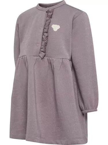 Hummel Hmlmini Reg Glitter Dress L/S - Gray Ridge