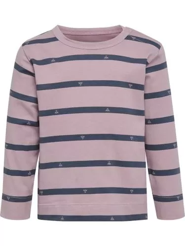 Hummel Hmlmini Reg Stripy Bee T-Shirt L/S - Sea Fog