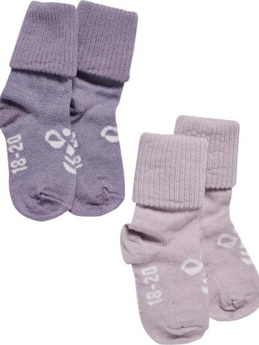 Preview: Hummel Hmlmini Wool 2-Pack Socks - Gray Ridge/Cloud Gray