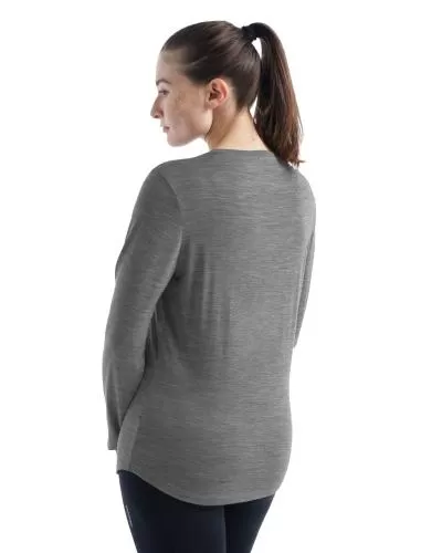 Icebreaker Women Sphere II LS Tee - metro hthr
