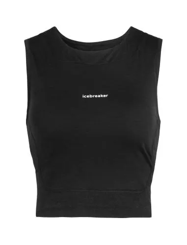 Icebreaker Women ZoneKnitâ„¢ Cropped Bra-Tank - black
