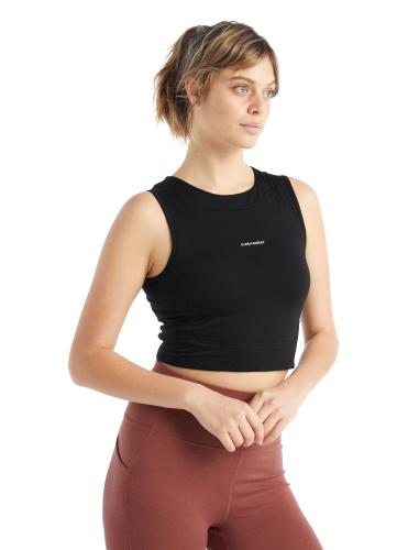 Preview: Icebreaker Women ZoneKnitâ„¢ Cropped Bra-Tank - black