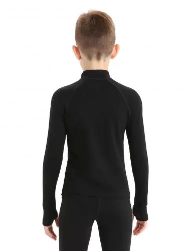 Icebreaker Kids 260 Tech LS Half Zip - black