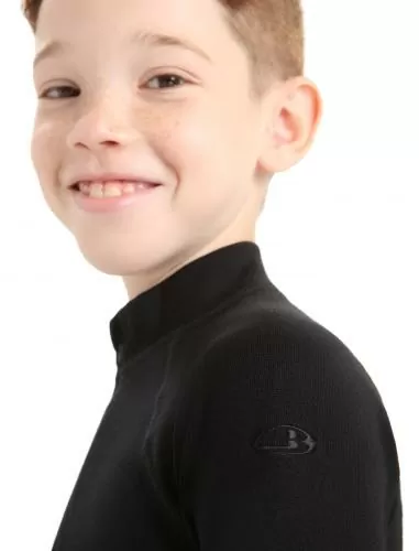 Icebreaker Kids 260 Tech LS Half Zip - black